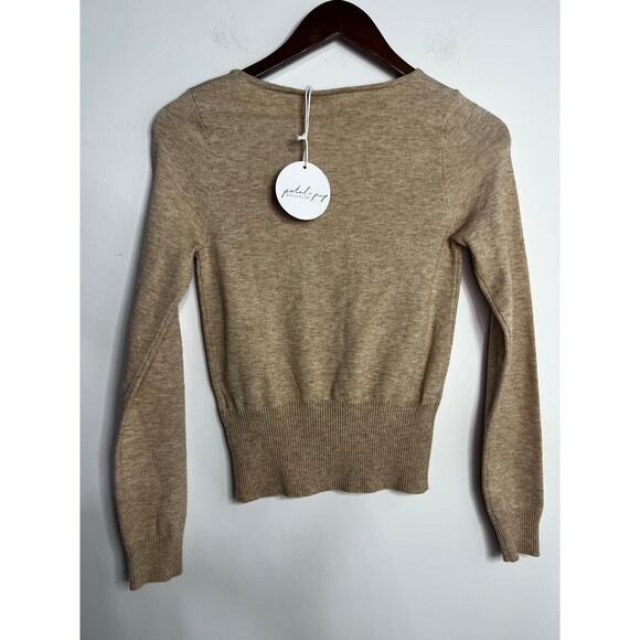 Petal & Pup Peter Long Sleeve Knit Top in Taupe Size S/M  NWT - Picture 5 of 8
